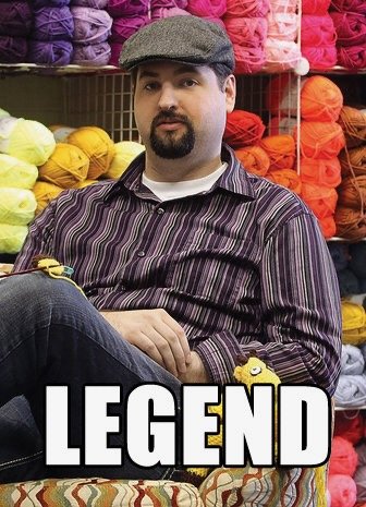 The author featured in a newspaper cover story on knitting and photography.