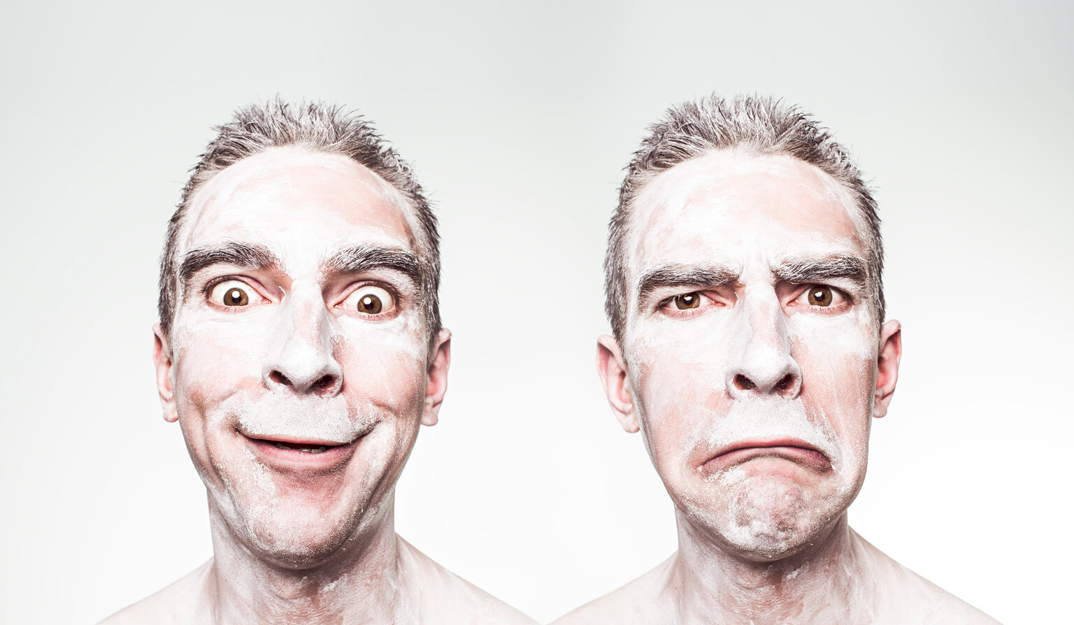 Man with to faces